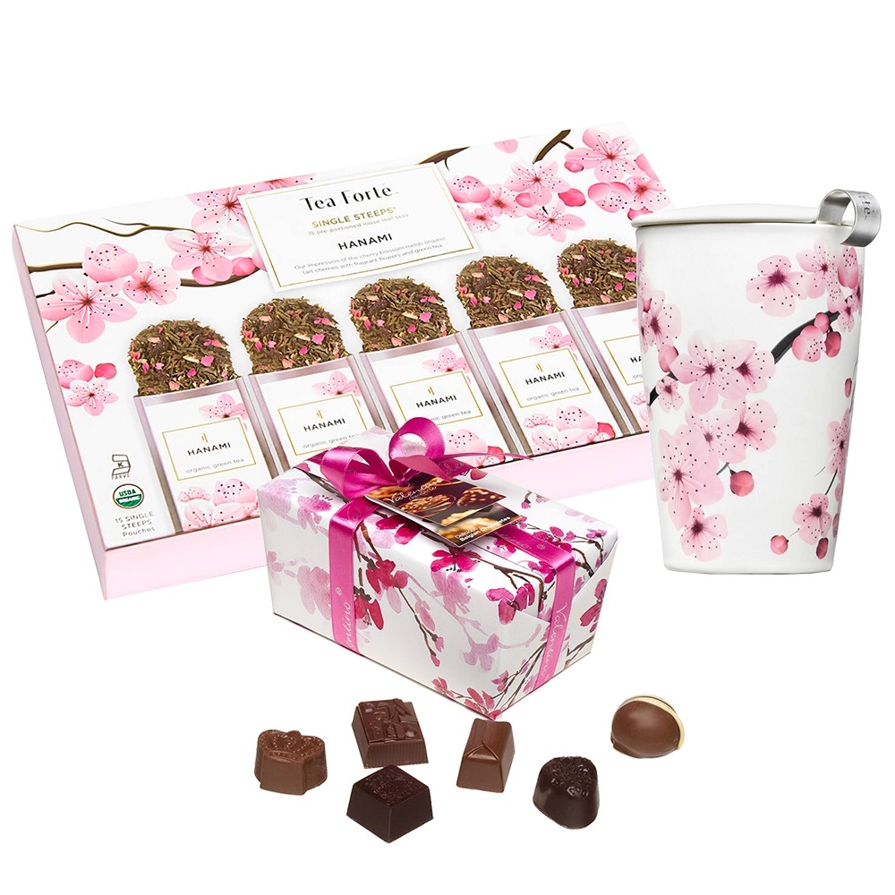 Hanami Valentino Gift - Cadou cu ciocolata, ceai si cana