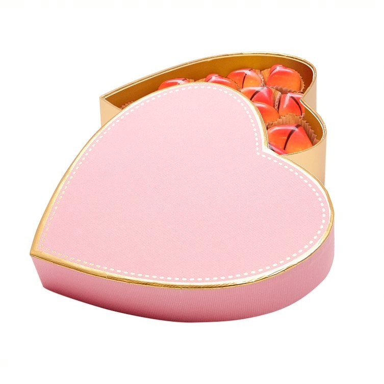 Praline belgiene Valentino in cutie in forma de inima, Pastel Heart, 135 g