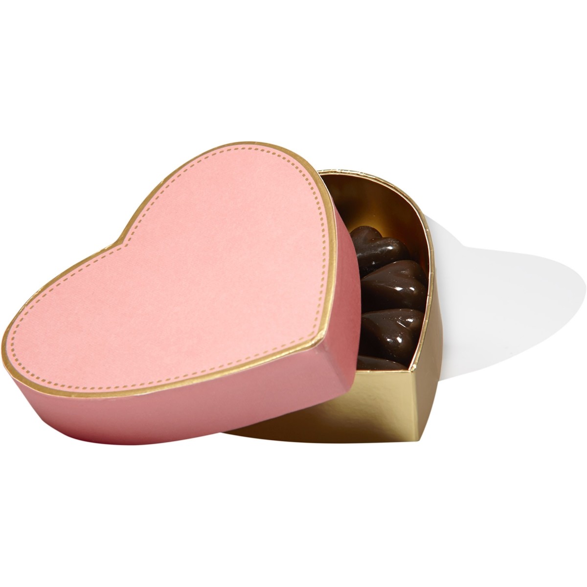 Cutie cu 9 praline belgiene asortate Coral Glow Heart, Valentino Chocolatier