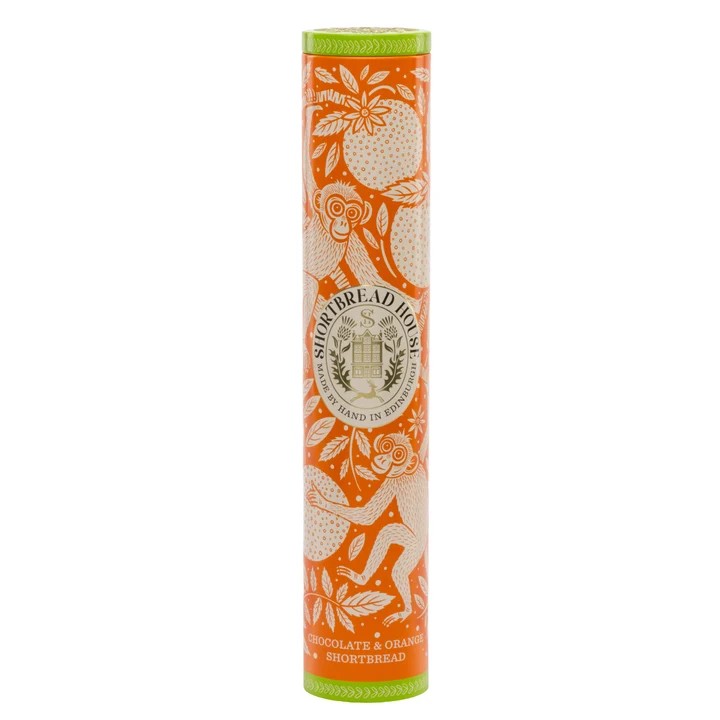 Biscuiti Artizanali cu ciocolata si portocale Shortbread Tall Tin 250g