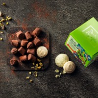 PISTACHIO MAROONED CURIOUS TRUFFLES - CUTIE CU 100 G TRUFE FRANTUZESTI  CU FISTIC