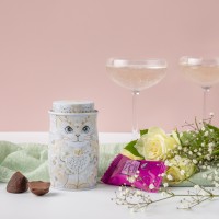 Trufe de ciocolata Monty Bojangles – Cutie metalica White Rose Mini 36g